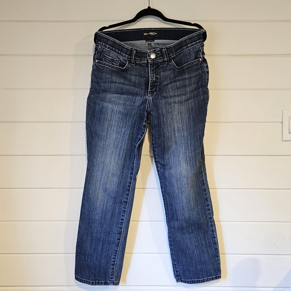 Lee Dark Blue Straight Leg Jeans (8)